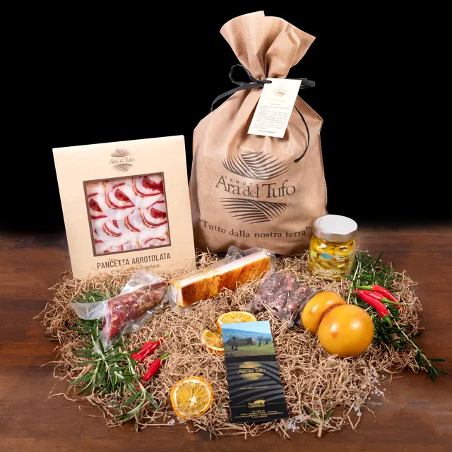 Tenuta Ara del Tufo Gift Box Sacchetto Canvas Piccolo salumi