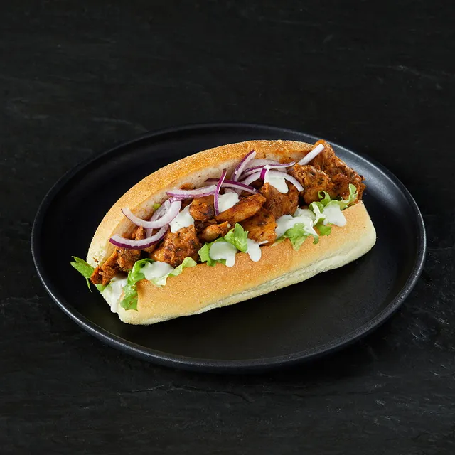 Rooster's Broodjes Broodje kipgyros panino pollo gyros tzatziki