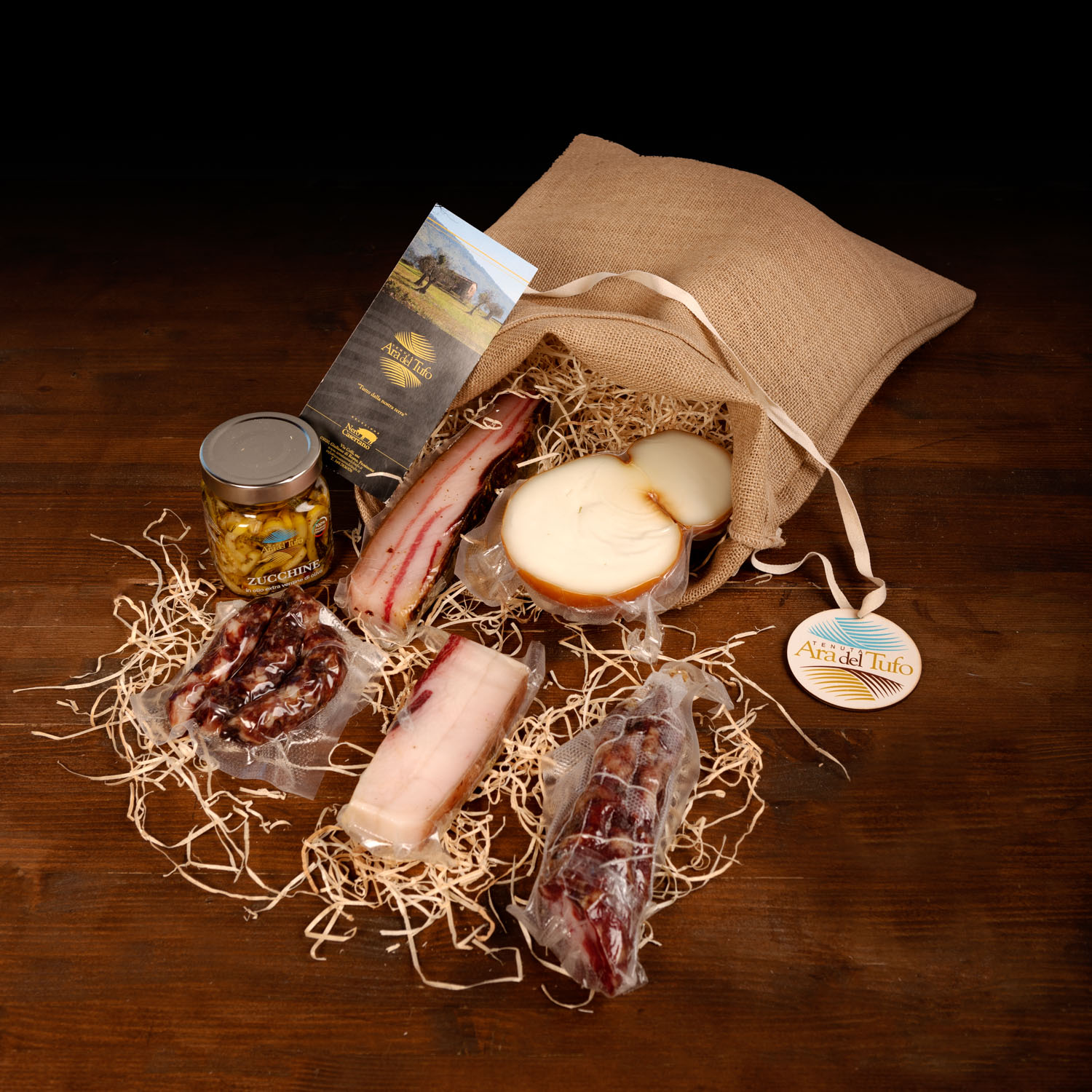 Tenuta Ara del Tufo Sacco di Juta Medio gift box alimentare