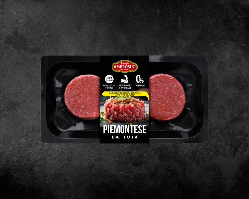 AMBROSINI Bovino Battuta Piemontese tartare 100g x 2