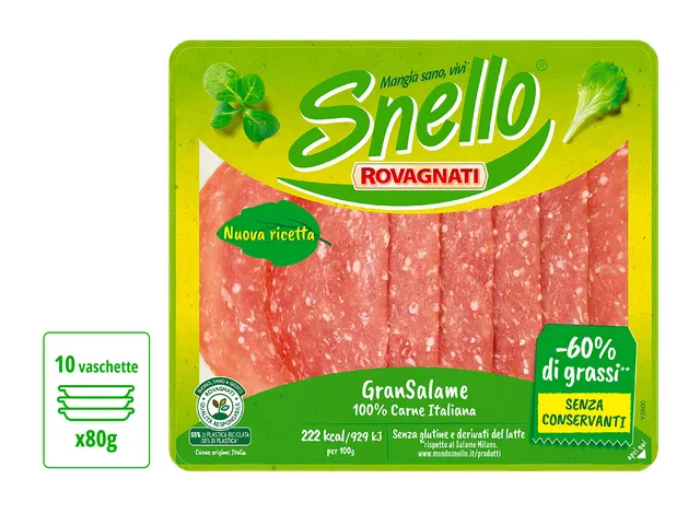 Rovagnati Snello Gran Salame affettato 10x80 g italiano