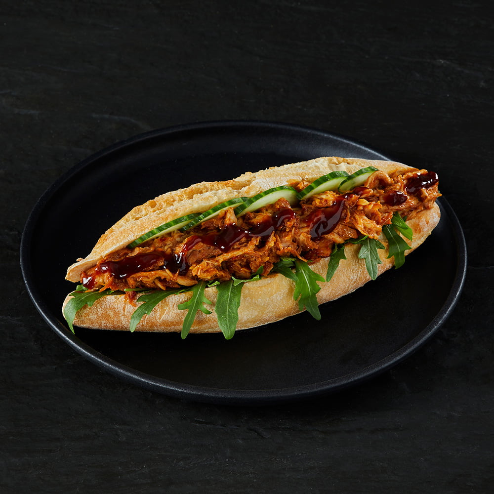 Rooster's Broodjes pulled chicken panino ciabatta pollo rucola