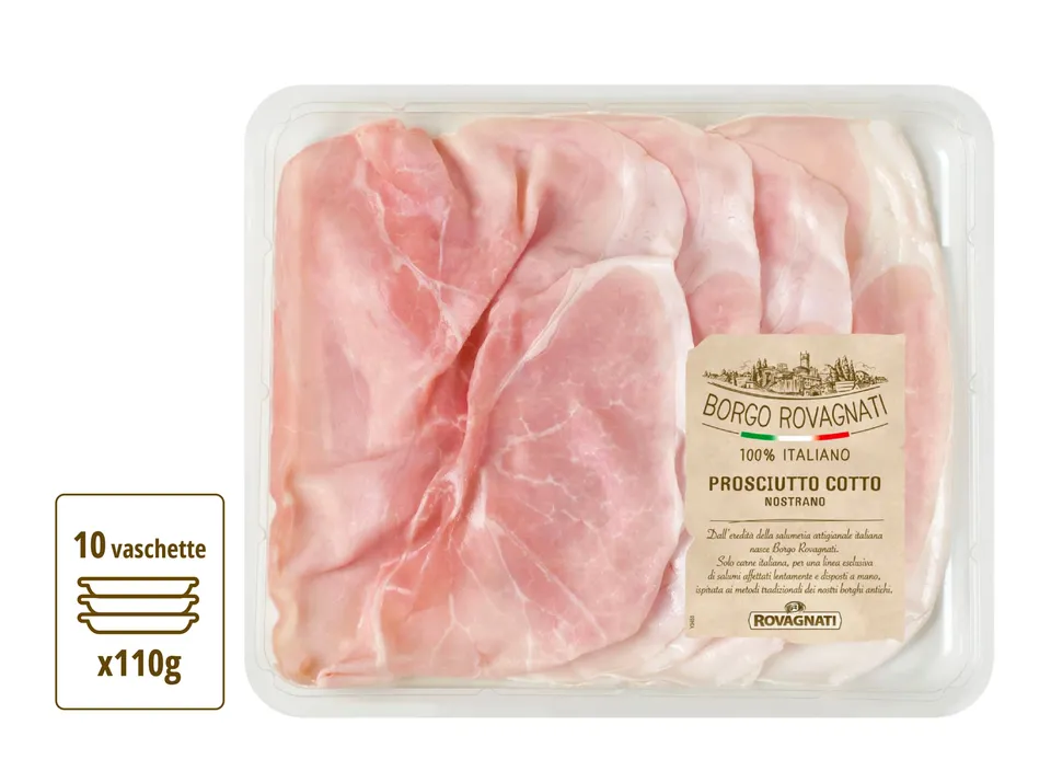 Rovagnati Borgo Rovagnati Prosciutto Cotto Nostrano 10x110g Affettato