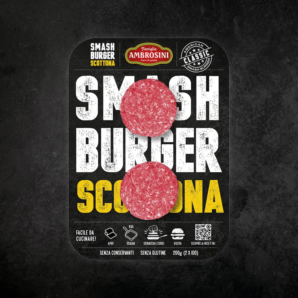 AMBROSINI Smash Burger Scottona hamburger 100 g x 2
