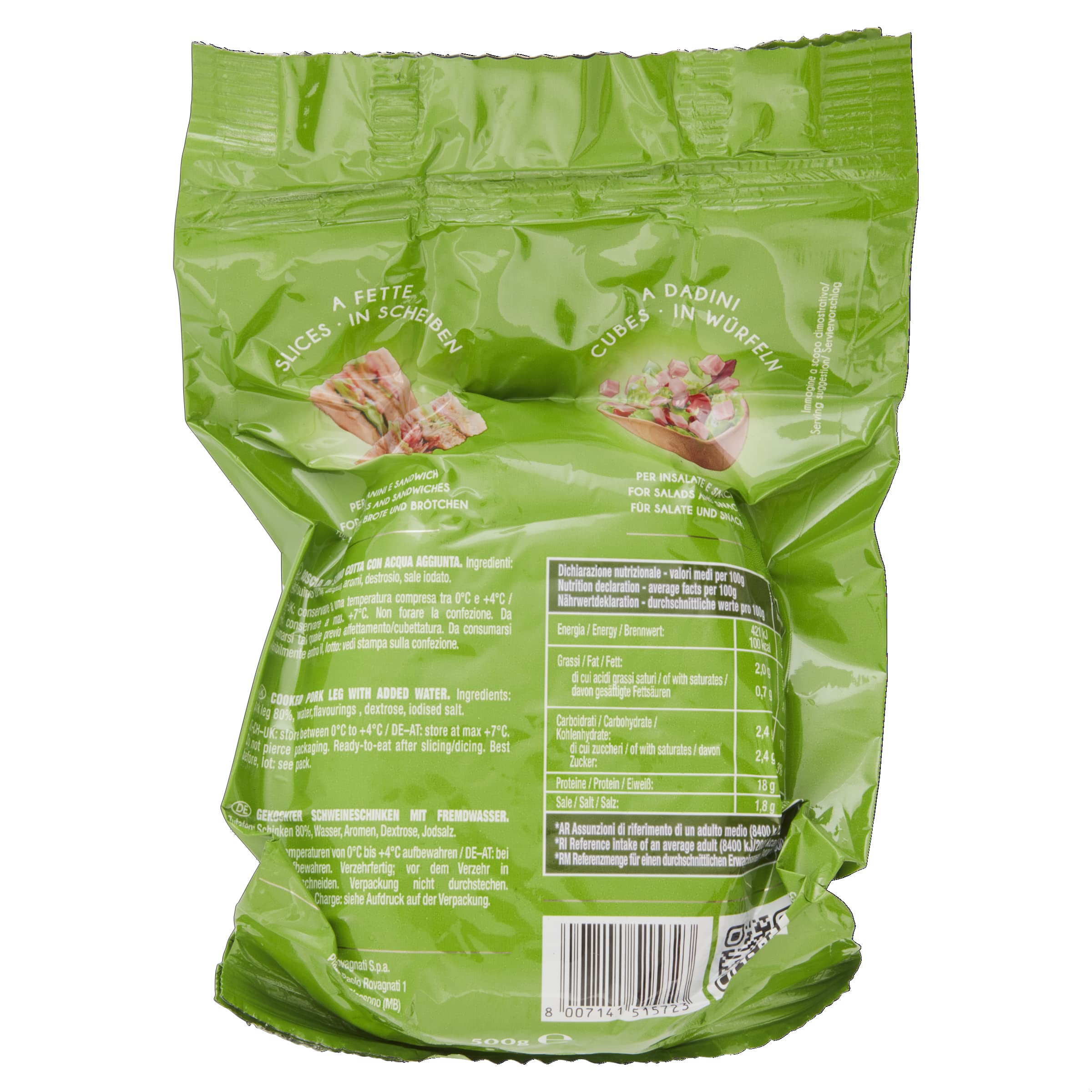 Rovagnati Snello Snellino Prosciutto Cotto 10x500 g magro