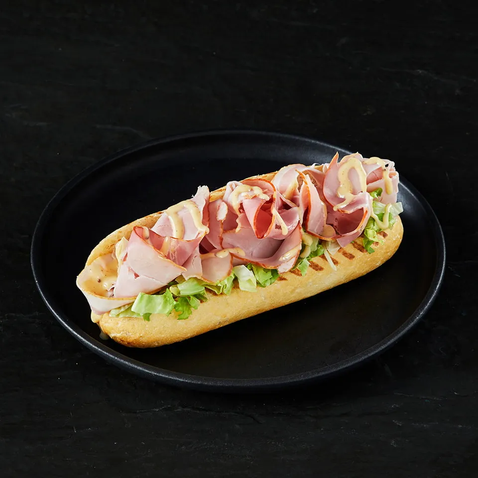 Rooster's Broodjes Beenham panino prosciutto miele-senape