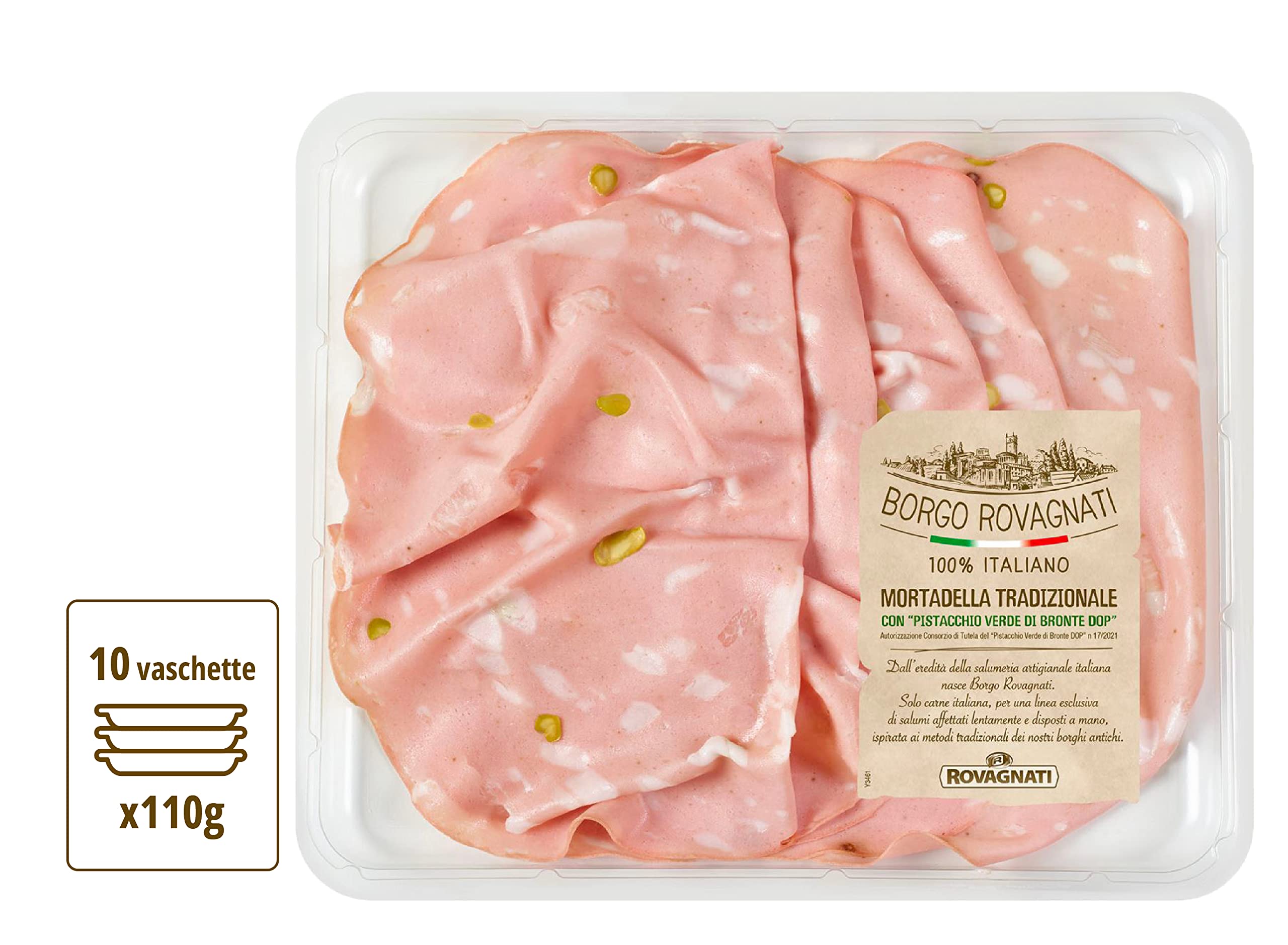 Rovagnati Borgo Rovagnati Mortadella Pistacchio 10x110g Affettata