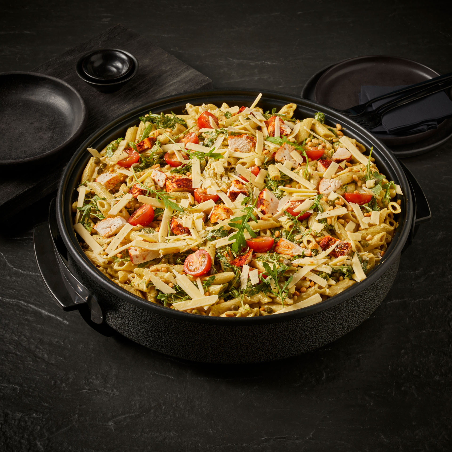 Rooster's Kippannen Pasta di Pollo teglia pollo pesto verde