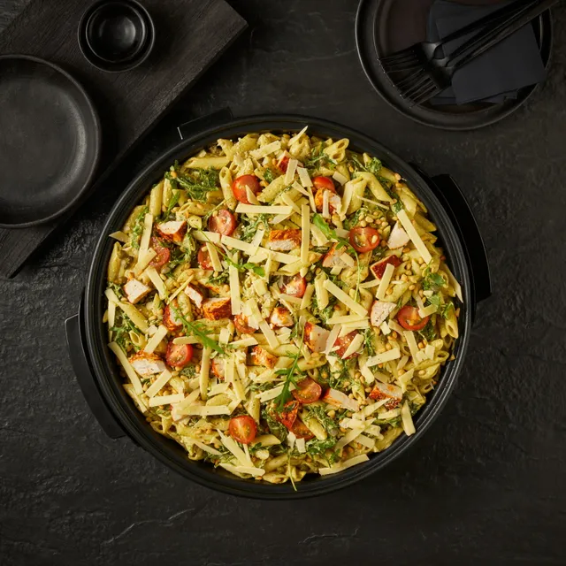 Rooster's Kippannen Pasta di Pollo teglia pollo pesto verde