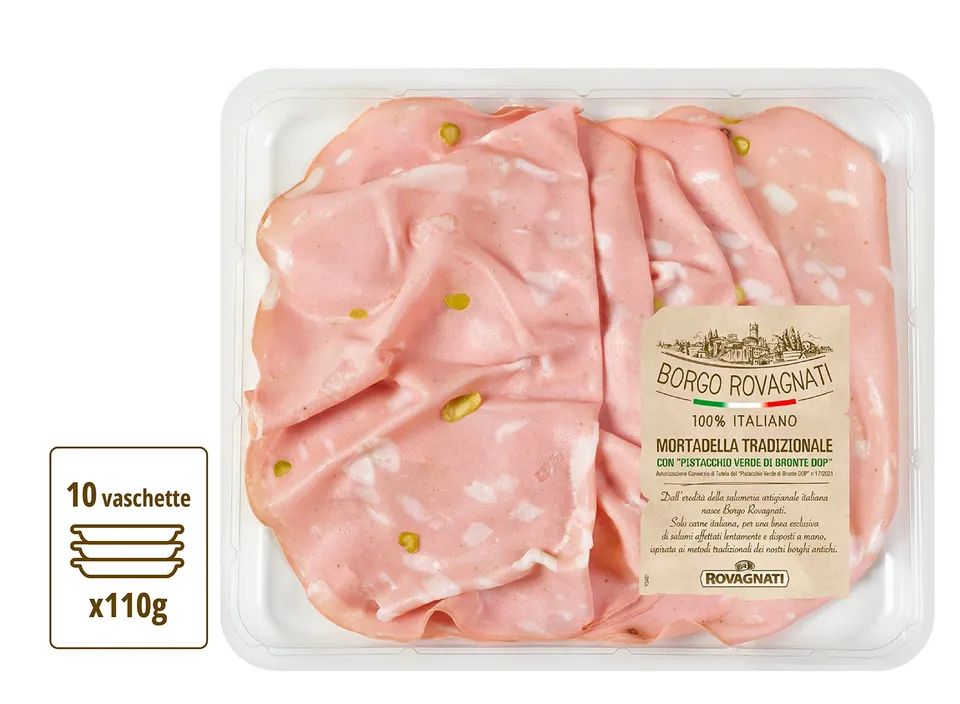 Rovagnati Borgo Rovagnati Mortadella Pistacchio 10x110g Affettata