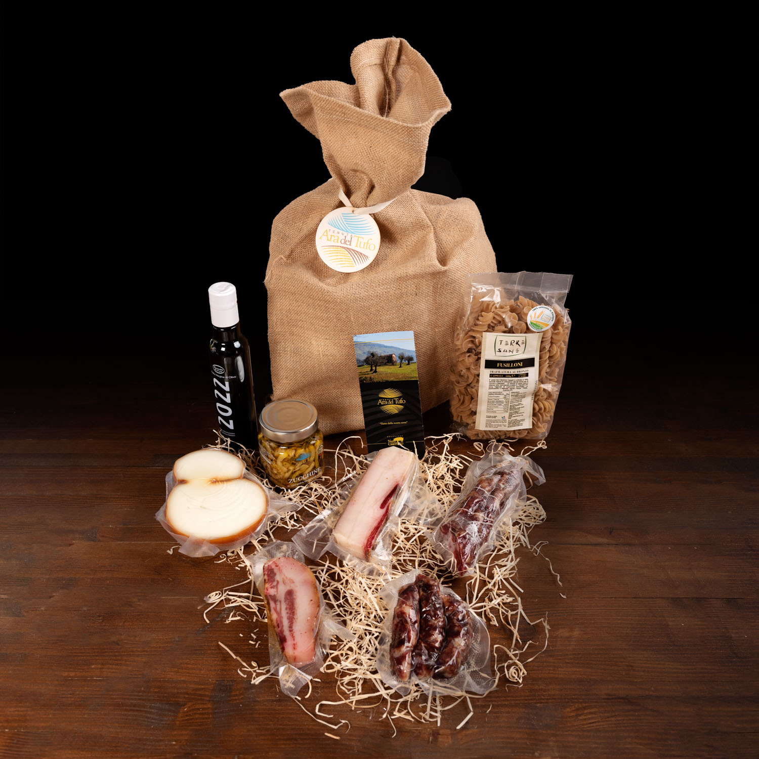 Tenuta Ara del Tufo Gift Box Sacco di Juta Grande Salumeria