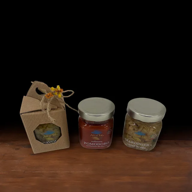 Tenuta Ara del Tufo Gift Box confezione 3 vasetti biologici misti