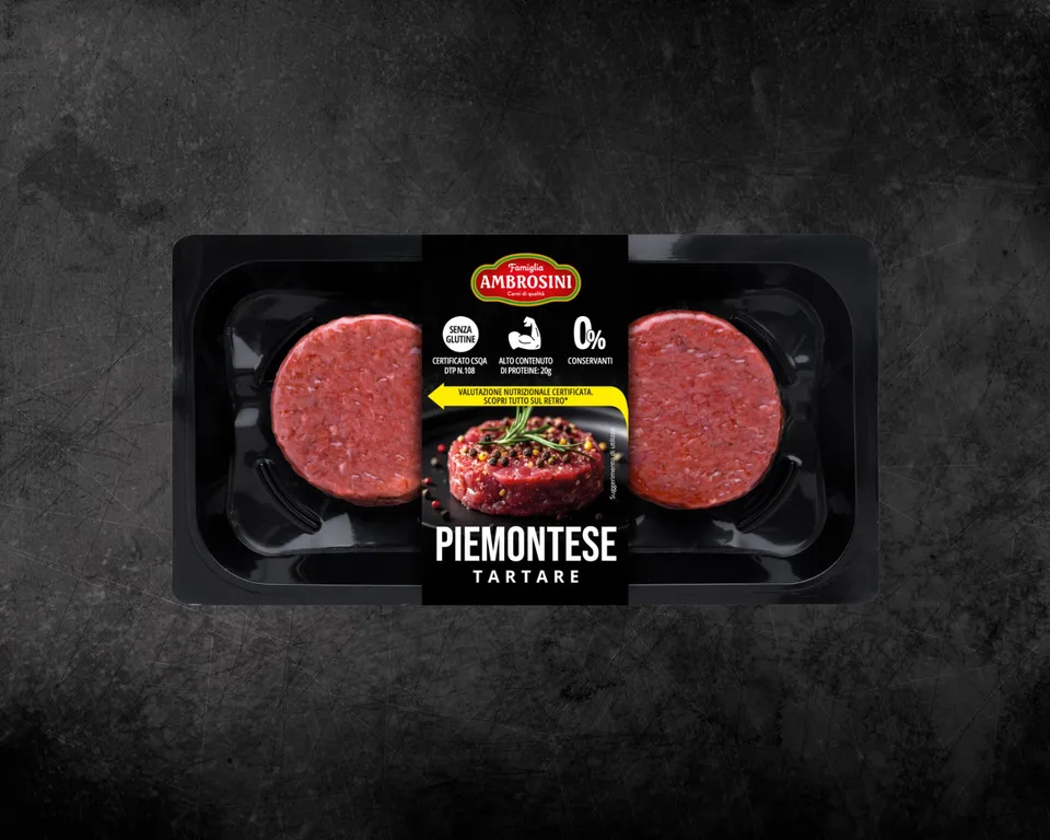 Ambrosini Bovino Tartare Piemontese carne bovina 160 g