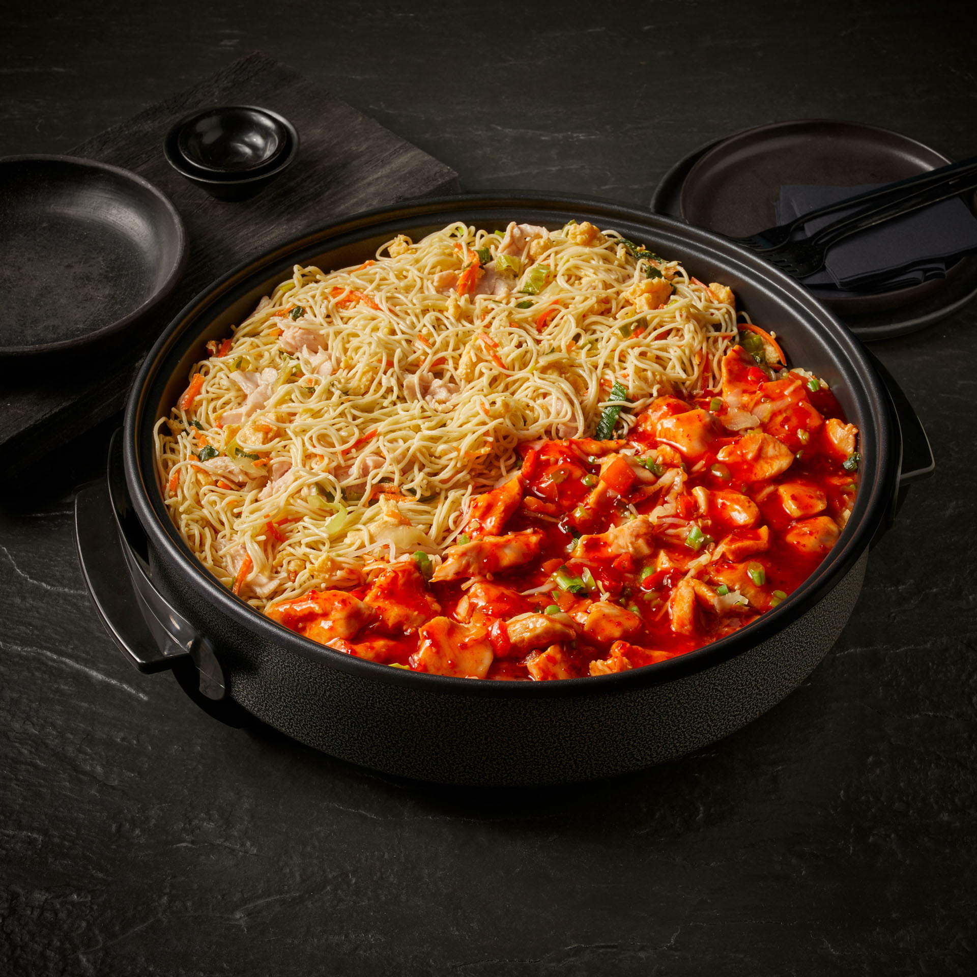Rooster's Kippannen Mihoen kip in saus padella pollo 6 persone