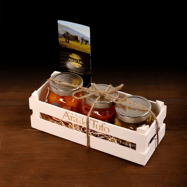 Tenuta Ara del Tufo Gift Box Cassetta Piccola 3 vasetti biologici