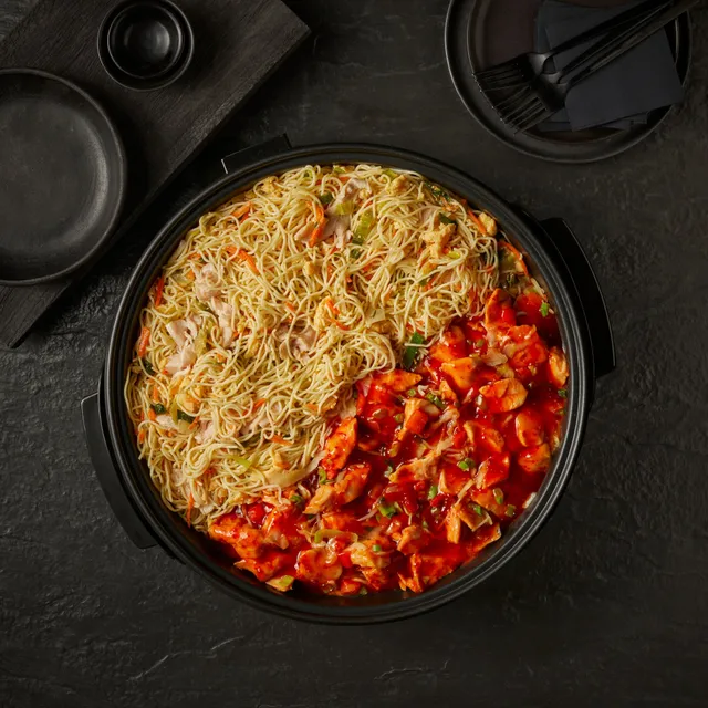 Rooster's Kippannen Mihoen kip in saus padella pollo 6 persone