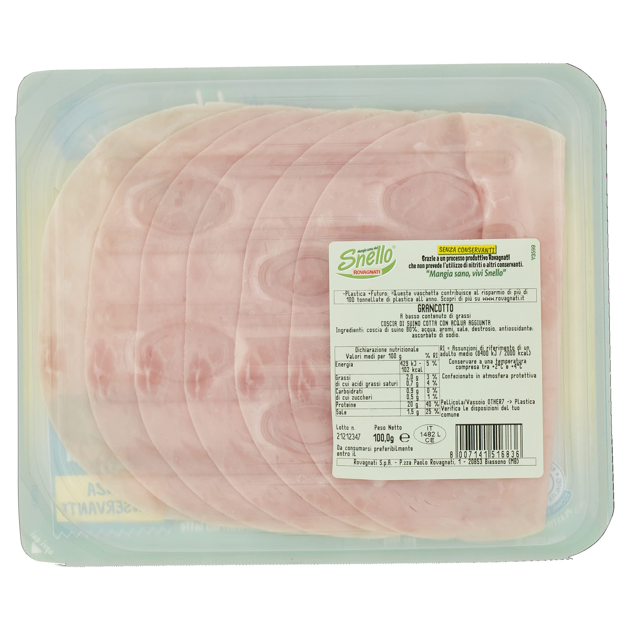 Rovagnati Snello Gran Cotto Affettato 10x100g Magro