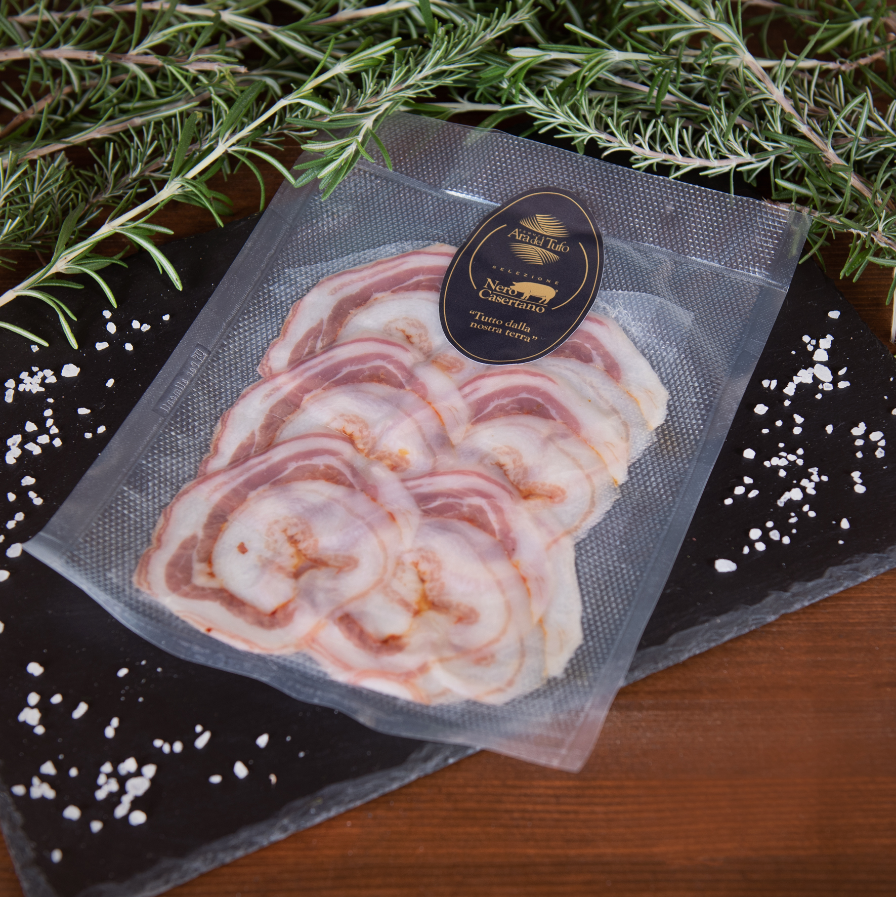 Tenuta Ara del Tufo Pancetta Arrotolata Stagionata Affettata Bio